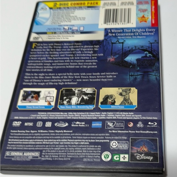 Disney’s Lady & The Tramp Blu Ray Only Diamond Edition. - Picture 2 of 4